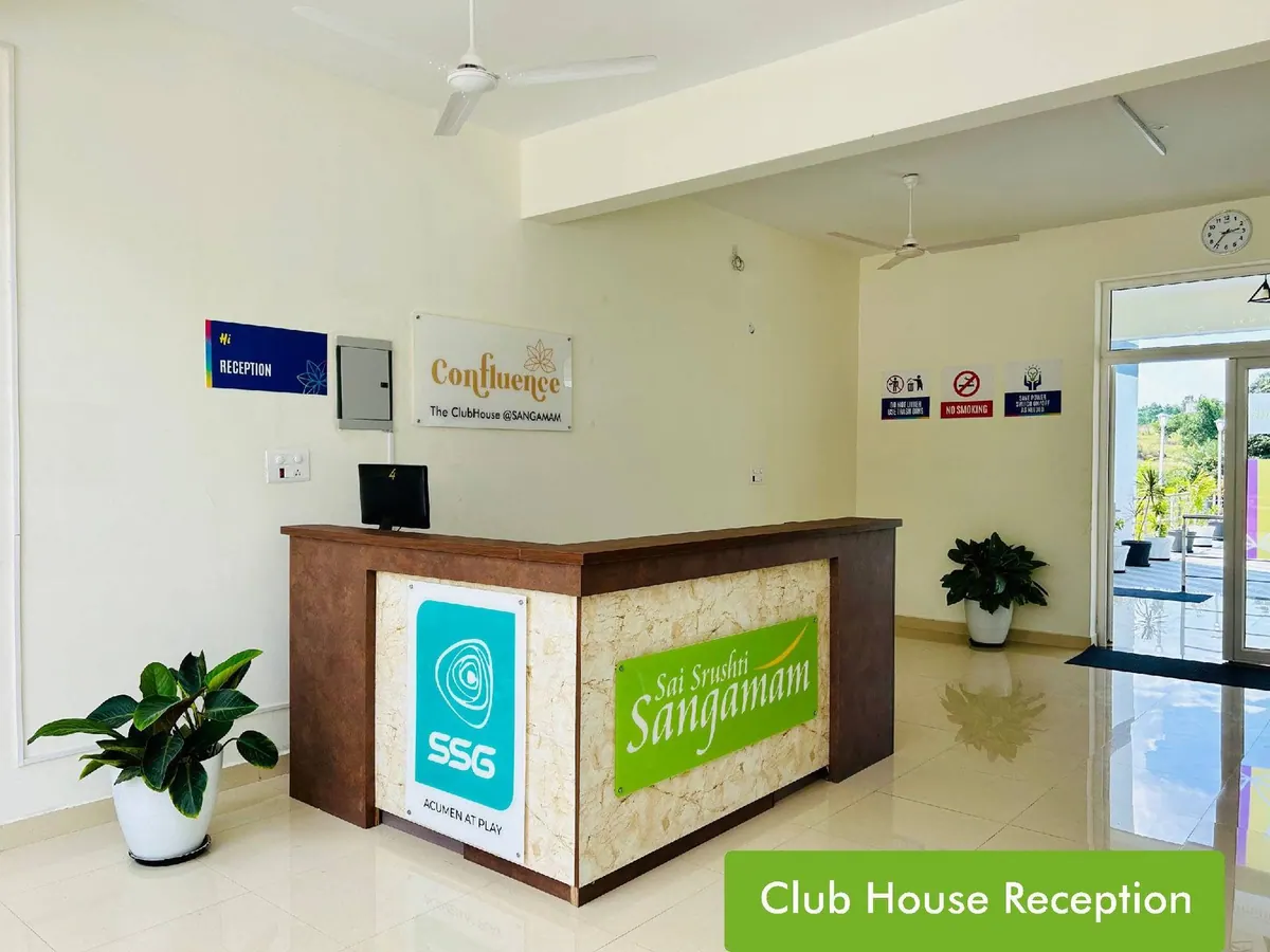 Clubhouse reception at Sai Srushti Sangamam