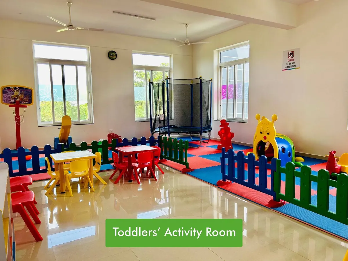 Toddlers' activity room at Sai Srushti Sangamam
